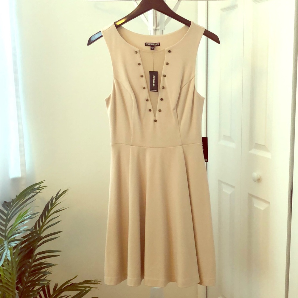 Studded Fit and Flare Dress